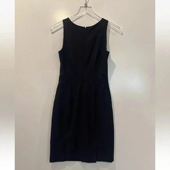 J Crew Emmaleigh Super 120s‎ Sheath Dress Black Size 0 (1512) - Picture 4 of 6